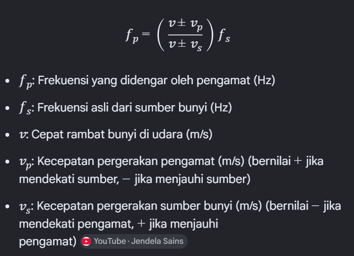 Rumus Doppler Effect